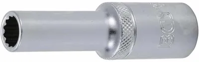 Image de Douille Longue 12 Pans 12,5 mm (1/2) - 10 mm - Précision et Durabilité, Acier, Cliquet 1/2 - D-Work