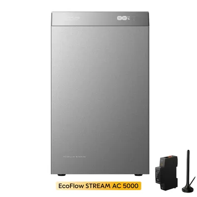 Produktbild von EcoFlow STREAM AC 5000 5 kWh Speicher für Balkonkraftwerk, Plug & Play Solarsystem, 10000 Zyklen, 5000 W Solar, 3000 W AC +SMART METER (0% MwSt)