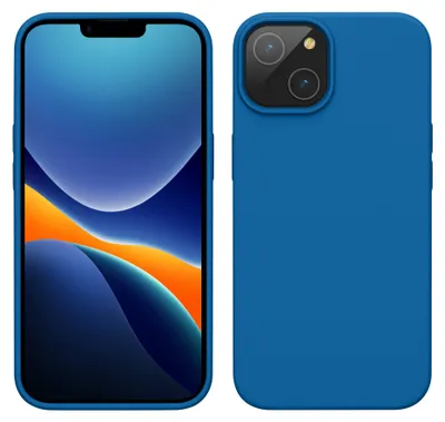 Produktbild von kwmobile Handyhülle für iPhone 14 Hülle, für iPhone 14 Case - Hülle Silikon - kabelloses Laden - Blue Reef