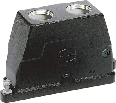 Produktbild von HARTING Han 24HPR Tüllengehäuse, 2xM32 gerader Kabelabgang, Schraubverriegelung - 1 Stück