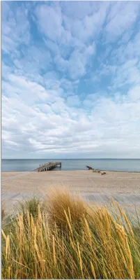 Produktbild von ARTland Wandbild Alu für Innen & Outdoor Rettin Strandidylle an der Ostsee Größe: 20x40 cm