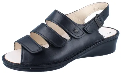 Obrázok produktu pre Finn Comfort, Samoa, dámske, sandále, čierne, kožené, NOVINKA - dámske sandále, pohodlný / voľný strih, čierne, kožené (estelar/nubuk)