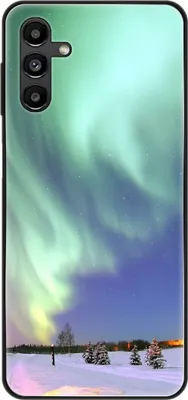 Produktbild von König Design Hülle kompatibel mit Samsung Galaxy A13 5G Kunststoff Soft Handyhülle - Handy Case Polarlichter