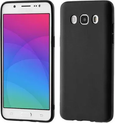 Produktbild von starfix Ultra Slim Silikon-Tasche Schutz-Hülle Cover Matt für Samsung Galaxy J7 (2016) schwarz