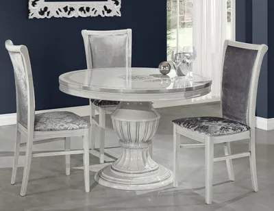 Produktbild von Runder Esszimmer Rund Tisch Holz Tische Runde Klassische Barock Möbel Italien