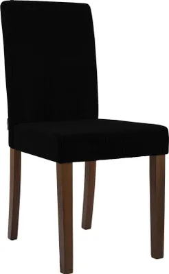 Immagine prodotto di Sedia da pranzo - poltrona - tessuto a coste - molto confortevole - robusta struttura in legno