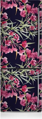 Produktbild von Kühlschrank Aufkleber Kühlschrankmagnete Dekoration Kühlschrankfolie 60x205 cm - Aquarellblumen