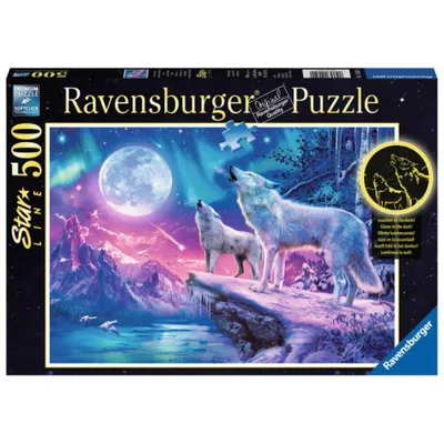Produktbild von Wolf im Nordlicht - Puzzle mit 500 Teilen