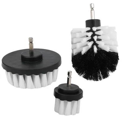 Bohrborstelset, 3-teilig, Nylon, für Bad, Fliesen, Fugen, Teppiche