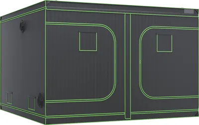 Zdjęcie produktu dla SucceBuy - 10x10 - Namiot uprawowy, 120''x120''x80'', wysoce odblaskowy 600D Mylar, okno obserwacyjne, torba na narzędzia, taca podłogowa, uprawa roślin w pomieszczeniach