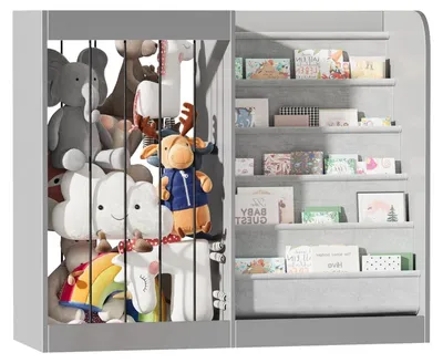 Immagine prodotto di Organizer per bambini, stanza dei giochi, colore grigio, 90x34x80 cm