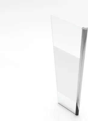 Image de Volet pivotant pour paroi de douche fixe - 40x200cm - Verre 6 mm avec bande dépolie - Profile Chromé