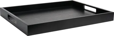Butler-Dienblad, Massivholz, 12,6 x 1,6 x 16,5 cm, Schwarz