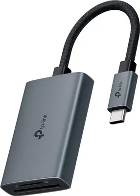 Produktbild von TP-Link UA440C, MicroSD (TransFlash), SD, Grau, Aluminium, CE, FCC, RoHS, BSMI, USB 3.2 Gen 1 (3.1 Gen 1) Type-C, 544 mm