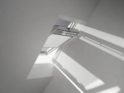 Produktbild von VELUX Vorteils-Set Hitzeschutz-Markise transparent schwarz und Wabenplissee Faltstore weiß FOP MK12 1045S