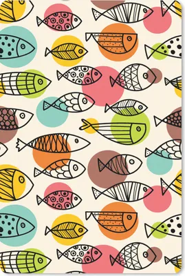 Produktbild von MuchoWow® Mauspad Mousepad Polka dots - Fisch - Regenbogen 18x27 cm - Mousepads - Maus Mat - Pad - Mausunterlage