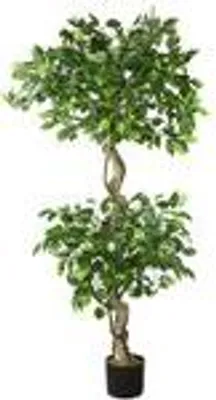Produktbild von Kunstpflanze Künstliche Pflanze Benjamin Ficus künstlicher Baum Künstlich im Topf Plastik Pflanzen Zimmerpflanze wie Echt Deko Innendekoration 170 cm Decovego