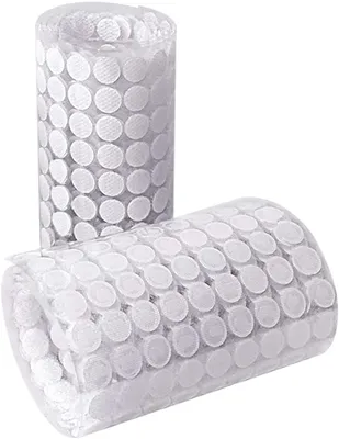 Produktbild von 1008 Stück 10mm Klettpunkte Selbstklebend, 504 Paar Self Adhesive Klett Klebepunkte Geeignet für Papier, Kunststoff, Glas, Leder, Metall, Kleidungsstücke (Weiß)