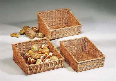 Produktbild von großer Brotkorb aus Weide, 50x40 cm, Verkaufskorb, Regalkorb