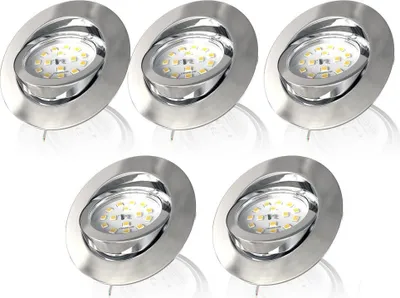 Obrázok produktu pre 5x LED zapustené bodové svietidlá stmievateľné zapustené bodové svietidlá 230V ultraploché stmievateľné SET