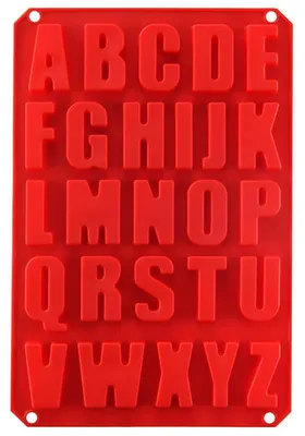 Produktbild von Silikon Alphabet Buchstaben Backform 33 x 22,5 cm Rot