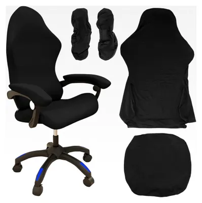 Produktbild von Waschbare Stuhlhusse für Gaming-Stühle, Computer, 4 Stück, Schwarz