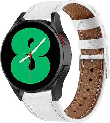 Produktbild von Strap-it Samsung Galaxy Watch 4 - 40mm Lederarmband (Weiß)