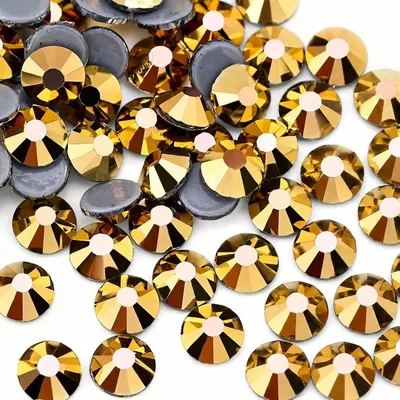 Zdjęcie produktu dla Koraliki strassowe, 0,5 cm, SS16, 2880 sztuk, kolor: złoty hematyt, do rękodzieła