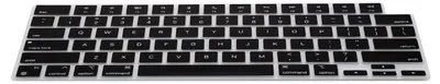 Produktbild von kwmobile Silikon Tastaturschutz für Apple Macbook Air 15 2023 M2 (A2941) - QWERTY US Keyboard Cover Abdeckung - Schwarz