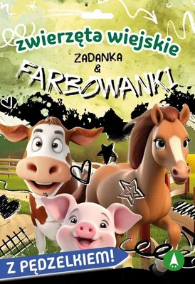 Obrázek produktu pro Zwierzęta Wiejskie Zadanka i Farbowanki - Książeczka edukacyjna dla dzieci