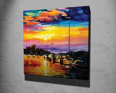 Immagine prodotto di Wallity, KC266- VGA1305, Colorato, Quadri su tela, 45 x 45 cm, 100% tela