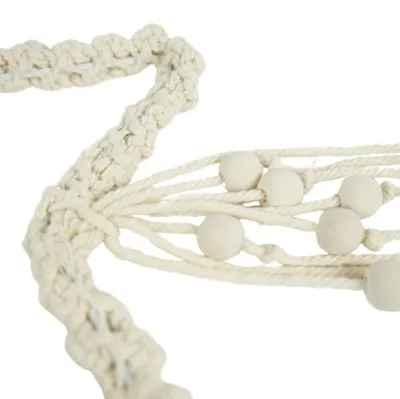 Image de Suspension Étoile Macramé Crème 70 Cm