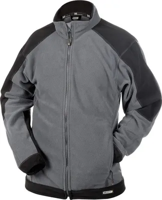 Produktbild von DASSY® Kazan Women Zweifarbige Fleecejacke für Damen ZEMENTGRAU/SCHWARZ Gr.XL Länge: STANDARD