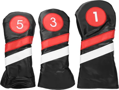 Immagine prodotto di 3pcsPoliuretanoleather waterproof thick lining golf putter head cover wood club head covers accessoryBlack