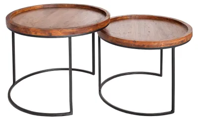 Image de Table d'appoint 55 cm en bois, design moderne, pour salon - ACHETER MAINTENANT