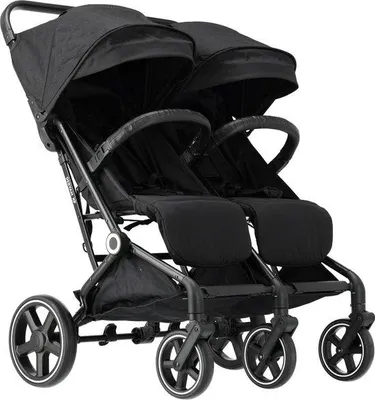 Produktbild von DERYAN Luxe XP Twin Buggy XL – Doppelbuggy – Kompakt & Leicht – Schwarz