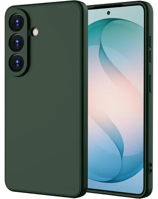 Produktbild von Hülle für Samsung Galaxy S26+, Slim Liquid Silikon Gel Gummi Stoßfest Schutzhülle Nachtgrün