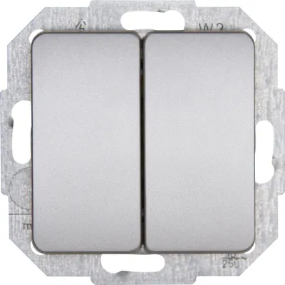 Produktbild von Kopp 618520088, Drucktasten-Schalter, Kunststoff, Thermoplast, Matt, Edelstahl, IP20, IK00