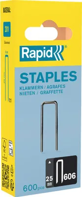 Produktbild von Rapid 40109531, Klammerpack, 2,5 cm, 600 Heftklammern, R606, PBS121, 49 mm, 27 mm