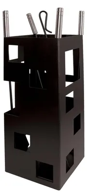 Productafbeelding van Haardset - Haardgereedschap - Vierkant - 50 x 20 x 20 cm - Zwart