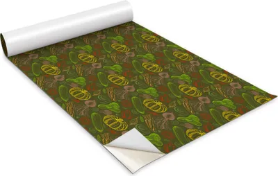 Produktbild von Selbstklebende Möbelfolie - Dekorationsfolie - Tischmöbel - Zuschneidbar - Buntes Cartoon-Gemüse - 100 x 50 cm