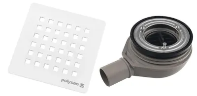 Obrázek produktu pro Sifon do sprchové vaničky FLEXIA, Ø 90 mm, DN40, bílý