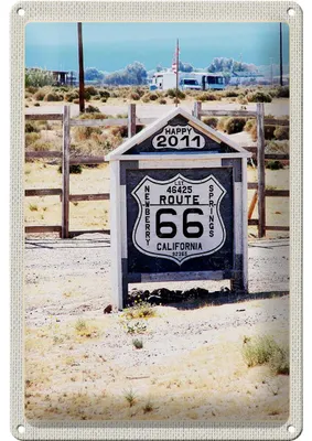Produktbild von Blechschild Reise 20x30cm Amerika USA California 2011 Route 66