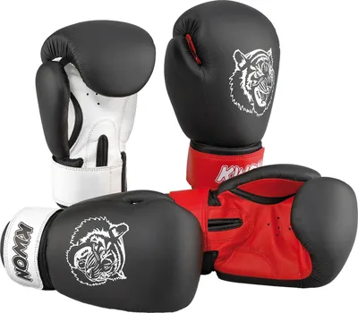 Zdjęcie produktu dla Rękawice bokserskie KWON Junior Tiger 10oz czarne/białe 10oz