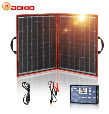 Obrázok produktu pre Solárny panel 100W, monokryštalický, flexibilný – skladateľný, ľahký – vyrobený z monokryštalického kremíka