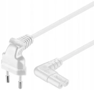 Produktbild von Goobay RB97347 Stromkabel Winkel Euro C7 1m Weiß