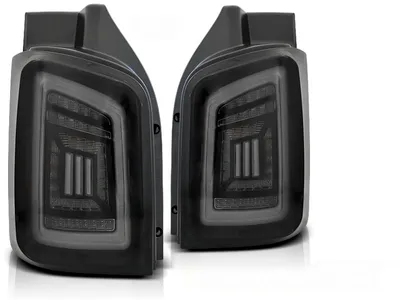 Immagine prodotto di Fanali posteriori a LED integrali compatibili con VW T5 / T5 GP 03- Nero fumé (portellone posteriore)