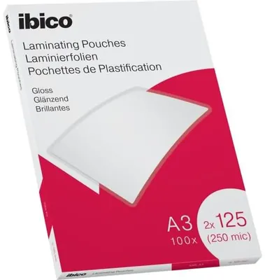 Produktbild von Ibico 627321, Transparent, Glänzend, A3, 303 mm, 426 mm, 100 Stück(e)