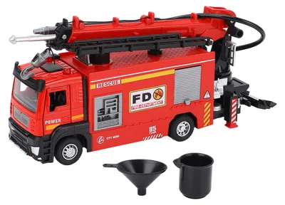 Produktbild von Leiter-Feuerwehrauto-Spielzeug, Wassersprühfunktion, Legierungsmodell für den Innen- und Außenbereich