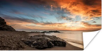 Produktbild von MuchoWow® Poster Meer - Himmel - Strand 160x80 cm - Foto Poster